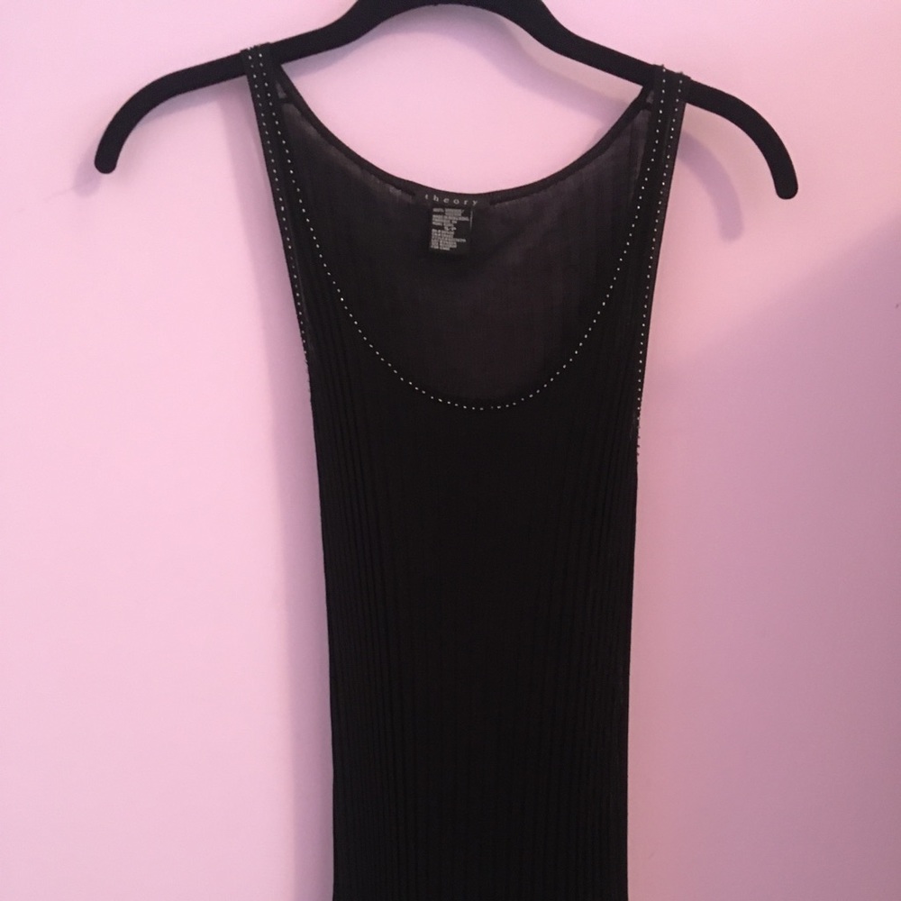 New Theory Tank, Sheer with Beaded Detail